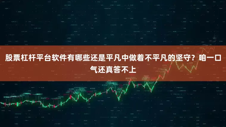 股票杠杆平台软件有哪些还是平凡中做着不平凡的坚守？咱一口气还真答不上